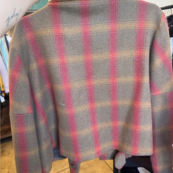 Chloe Plaid Jacket - Brown and red - Picture 3 of 4